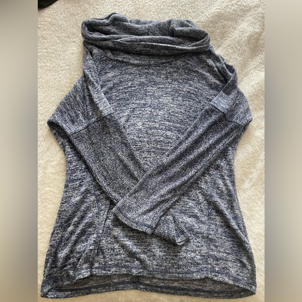 Blue Cowl Neck Sweater